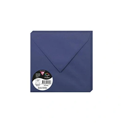 Image of Clairefontaine Ref 5793C Pollen Envelopes (Pack of 20) 165 x 165mm Sized, 120gsm Paper, Gummed Seal, Inkjet &amp; Laser Printer Compatible, Acid Free Night Blue