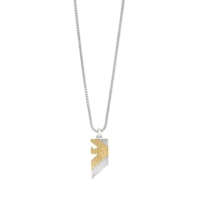 Image of Emporio Armani Men&#039;s Two Tone Stainless Steel Pendant Necklace, EGS3073040