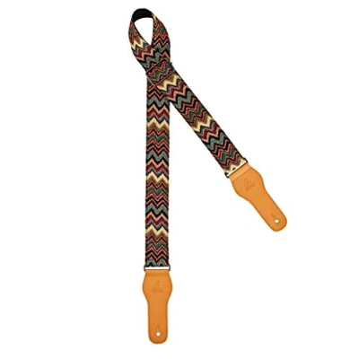 Image of Ortega Guitars Adjustable Guitar Strap Acoustic / Bass, Electric Bass World Series Cotton, Machu Picchu (OCS 460)