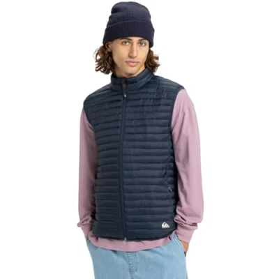 Image of Quiksilver Jacket SCALY SLEEVELESS Men&#039;s Black XS