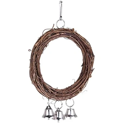 Image of Bird Parrot Swing Hanging Braided Budgie Chew Rope Cage Cockatiel Toy Pet Stand Training Accessories Conure Supplies
