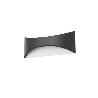 Image of Stroud 4000k LED Outdoor Up Down Wall Lamp Black IP44