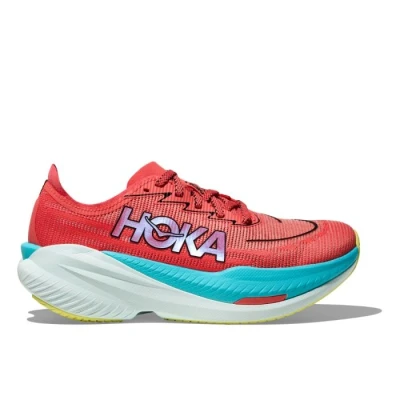 Image of HOKA MACH X 2 Road running shoes, Men&#039;s, Size: 7.5, Grapefruit/electric coral Textile/synthetics