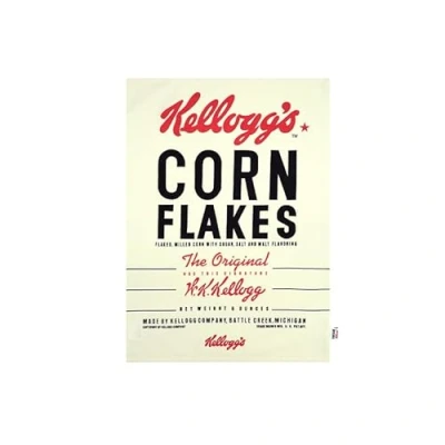 Image of Vintage Kellogg&#039;s Cornflakes Tea Towel