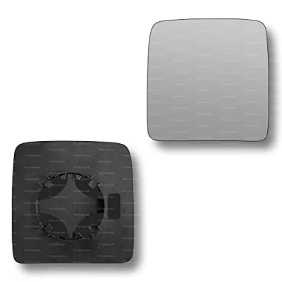 Image of Less4spares Replacement Wing Mirror Glass Right Compatible with Vauxhall Combo 2001 2011 CLIP ON Driver Off side Convex