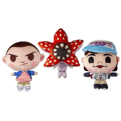 Image of Assorted Character Stranger Things Plush Toy 17.78cm, 1 Piece (3 Characters: Demogorgon, Eleven, or Dustin) Soft and Detailed Material from Popular Netflix Drama Series