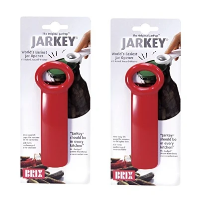 Image of Brix JarKey Original Easy Jar Key Opener, Set of 2, Red