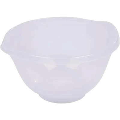 Image of ASA Large Mixing Bowls Non Slip Soft Grip Clear Plastic Bowl Microwave and Dishwasher Safe, Compact Stackable 2 Liter, 4Liter, 7 Liter Capacity (2 Liter)