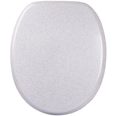 Image of Sanilo Soft Close Toilet Seat, Wide Choice of Glittering Seats, Stable Hinges, Easy to Mount (Glittering White)