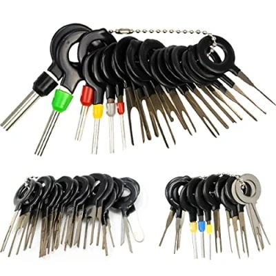 Image of AUTOXBERT Terminal Removal Tool Kit, 52Pcs Ejector Kit for Car,Pin Extractor Set Puller Repair Key Tools Most Connector