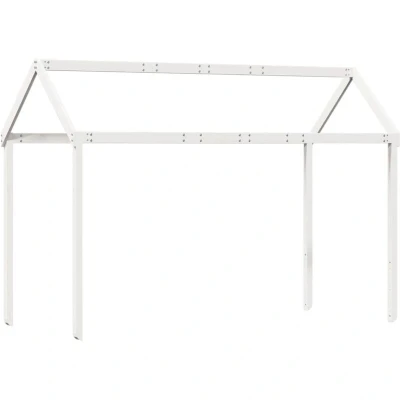 Image of vidaXL Kids&#039; Bed Roof White 217x85.5x154 cm Solid Wood Pine