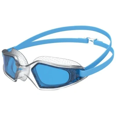 Image of Speedo Unisex Hydropulse Swimming Goggle Comfortable Fit Adjustable Design, Pool Blue/Clear/Blue, One Size