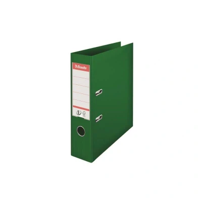 Image of Esselte A4 Lever Arch File, Green, 72mm Spine, Plastic, 811360, 500 Sheets Capacity
