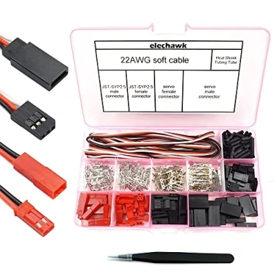 Image of 40 Sets Servo Plug Male Female Connector Crimp Pin Cable Kit Compatible JST SYP Futaba for Hitec Spektrum RC