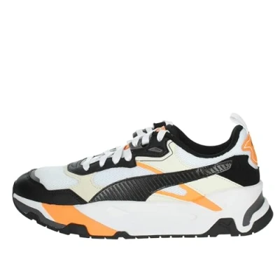 Image of Puma Men Trinity Sneakers, White Black Vapor Gray Clementine, 4 UK