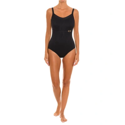 Image of Teleno Womenss V neck swimsuit EB1315C Black Size 38C