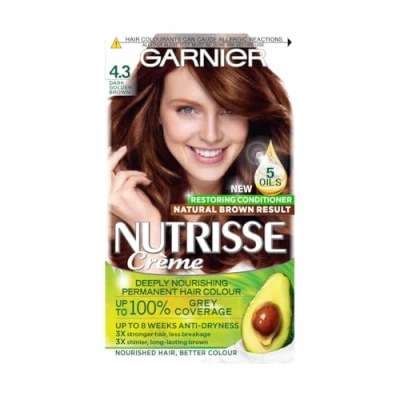 Image of Garnier Nutrisse Crme Permanent Hair Colour 4.3 Cappuccino