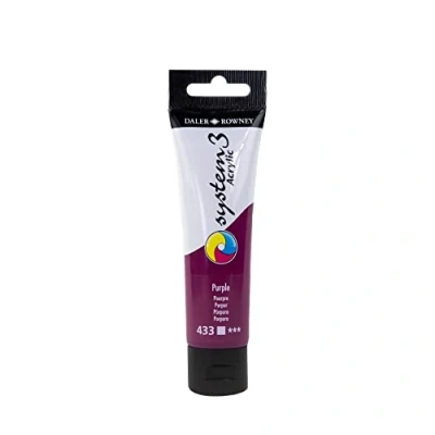 Image of Daler Rowney System3 Acrylic Paint, Plastic Tube, 2oz 59 ml, Purple