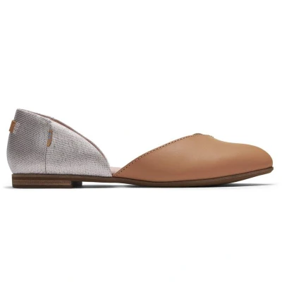 Image of Toms Julie D&#039;Orsay Flat Brown Womens Shoes Size UK 6