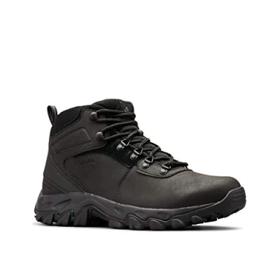 Image of Columbia Men&#039;s Newton Ridge Plus 2 WP waterproof mid rise hiking boots, Black (Black x Black), 10.5 UK