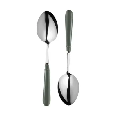 Image of Mary Berry Set Of 2 Serving Spoons Sea Green