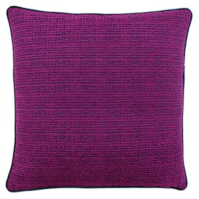 Image of Paoletti Chiswick Jacquard Piped Feather Filled Cushion Emerald viscose One Size
