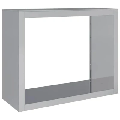 Image of vidaXL Firewood Rack Durable Galvanised Steel Log Store/Holder Elevated Stand 100x40x80cm Weather &amp; Rust Resistant