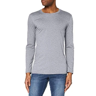 Image of Gildan Men&#039;s Soft Style L/Sleeve T Shirt, Grey (Rs Sport Grey), XX Large