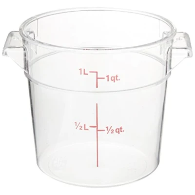 Image of Cambro RFSCW1135 Camwear Clear Round 1 Qt Storage Container