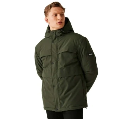 Image of Regatta Mens Ronin II Waterproof Insulated Jacket Dark Khaki XXL