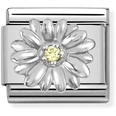 Image of Nomination Silver Crystal Daisy Charm