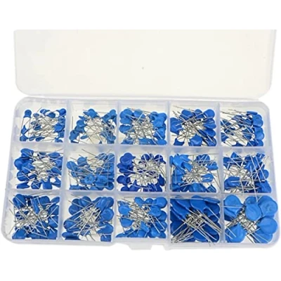 Image of Fasizi 300PCS 1KV 2KV 3KV 15 Value (Each of 20PCS) High Voltage Ceramic Capacitor Assortment Set Kit + Plastic Box