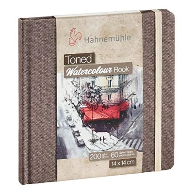 Image of Hahnemuhle 10625182 Toned Watercolour Book, 14cm x Size, Beige, Pack of 5