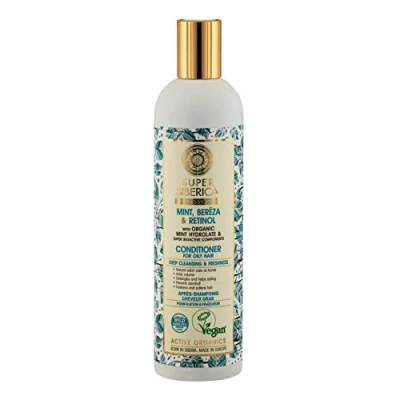 Image of Natura Siberica Super Mint, bereza &amp; retinol. Conditioner for Oily Hair, 400 ml