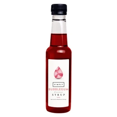 Image of Simply Bubblegum Syrup, Vegan &amp; Nut Free Flavoured Syrup for Coffee, Cocktails Baking (250ml)