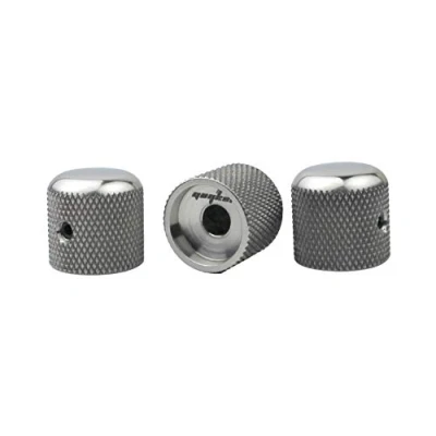 Image of Guyker 3Pcs Titanium Alloy Potentiometer Control Knobs with 6mm(0.24) Dia. Shaft Pot High Grade Knurled Volume Tuning Audio Knob Replacement for Electric Guitar or Precision Bass CNC Machined
