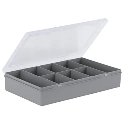Image of Wham Organiser Box 29cm Upcycled Soft Grey/Clear