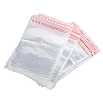 Image of 100Pcs Clear Poly Bags Reusable Zip Lock Plastic Seal Packaging For Candy Nut Food Storage(13x19CM)
