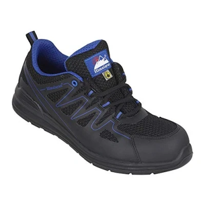 Image of Himalayan 4333 Electro ESD Mesh Safety Trainer Shoe with Metal Free Toecap and Midsole, S1P, SRC, 4 Size, Black