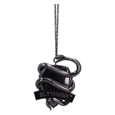 Image of Nemesis Now Harry Potter Slytherin Crest (Silver) Hanging Ornament 6.3cm, Resin, Officially Licensed Merchandise, Requires Sturdy Place, Cast in the Finest Hand Painted