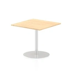Image of Italia 800mm Poseur Square Table Maple Top 725mm High Leg