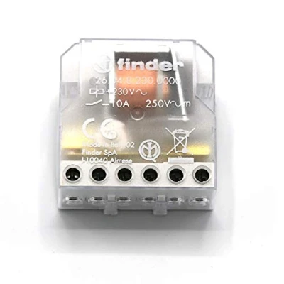 Image of Finder 260482300000 Series 26 Pulse Relay Switch 4 Sequences 2 NO, AC 50 Hz, Standard, 230 V, Recessed, Screw Terminals