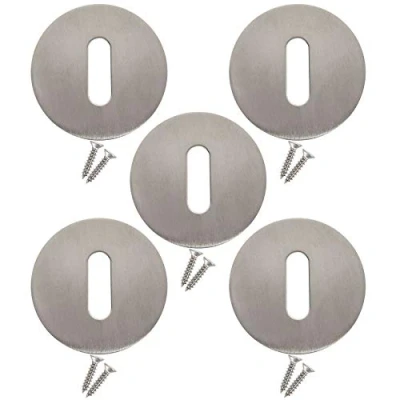 Image of 5X Satin Stainless Steel Escutcheons 50mm Universal Door Key Hole East Fit Plate