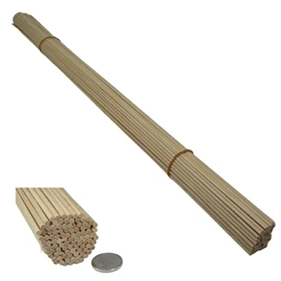 Image of Trustleaf 100 Pack of 3mm x 600mm Birch Hardwood Wooden Craft Sticks/Dowels