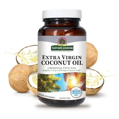 Image of Nature&#039;s Answer Extra Virgin Coconut Oil Softgels, 120 Count