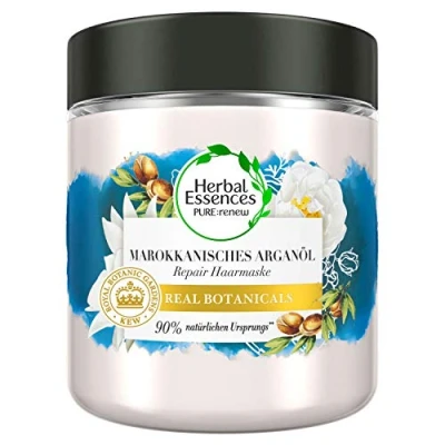 Image of Herbal Essences Pure:Renew Moroccan Argan Oil Hair Mask, 250 Ml, Care Oil, Treatment Shine, Dry Hair, Treatment, Aloe Vera