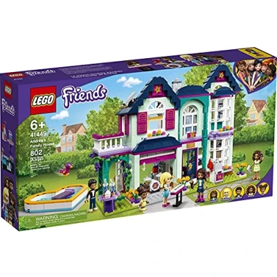 Image of LEGO Friends Andrea&#039;s Family House 41449 Building Kit; Mini Doll Playset is Great Gift for Creative 6 Year Old Kids, New 2021 (802 Pieces)