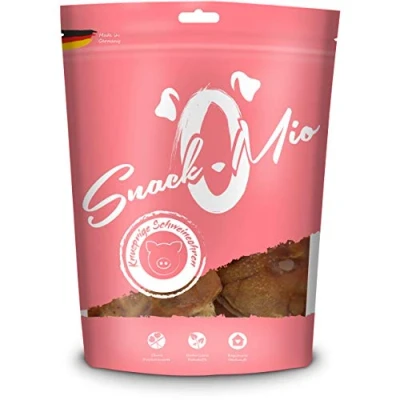 Image of SnackOMio Premium dog snack crispy pig ears, grain free, 1 pack (1 x 250g)