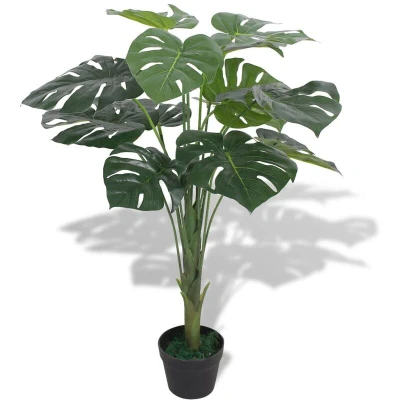 Image of vidaXL Artificial Monstera Plant with Pot 70 cm Green