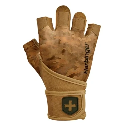 Image of Harbinger Pro Wristwrap 2.0 Weightlifting Gloves, Unisex, Tan, X Large